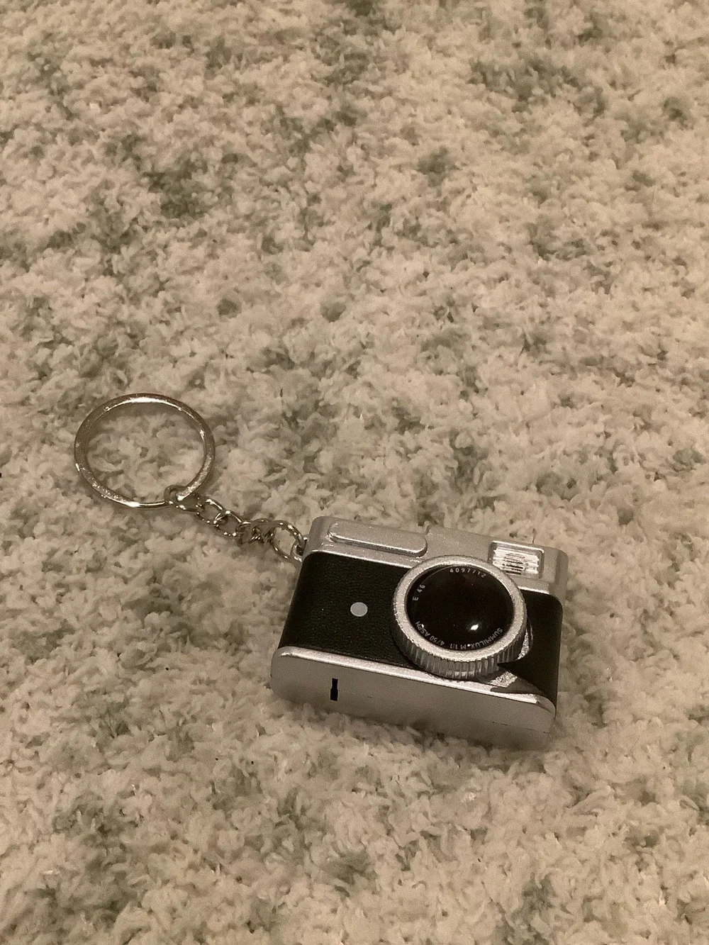 Vintage-Style Black & Silver Mini Camera Keychain Bag Charm NWT 4”